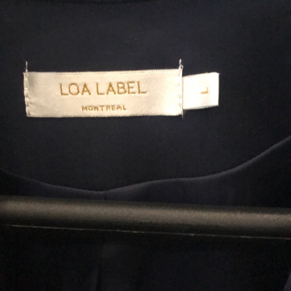 LOA Label Blazer in Navy with Gold Buttons - Picture 4 of 5